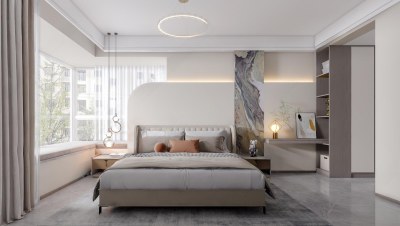 现代家居卧室3D模型下载